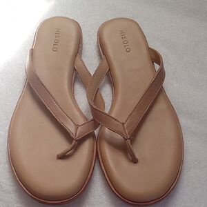 Nisolo Tan Leather Flip Flop Sandals Size 7